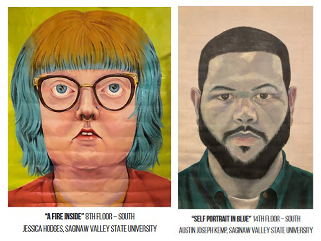 2 portraits of students by students.